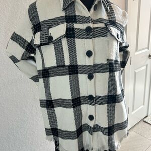 Gianni Bini Monochrome Plaid Shacket